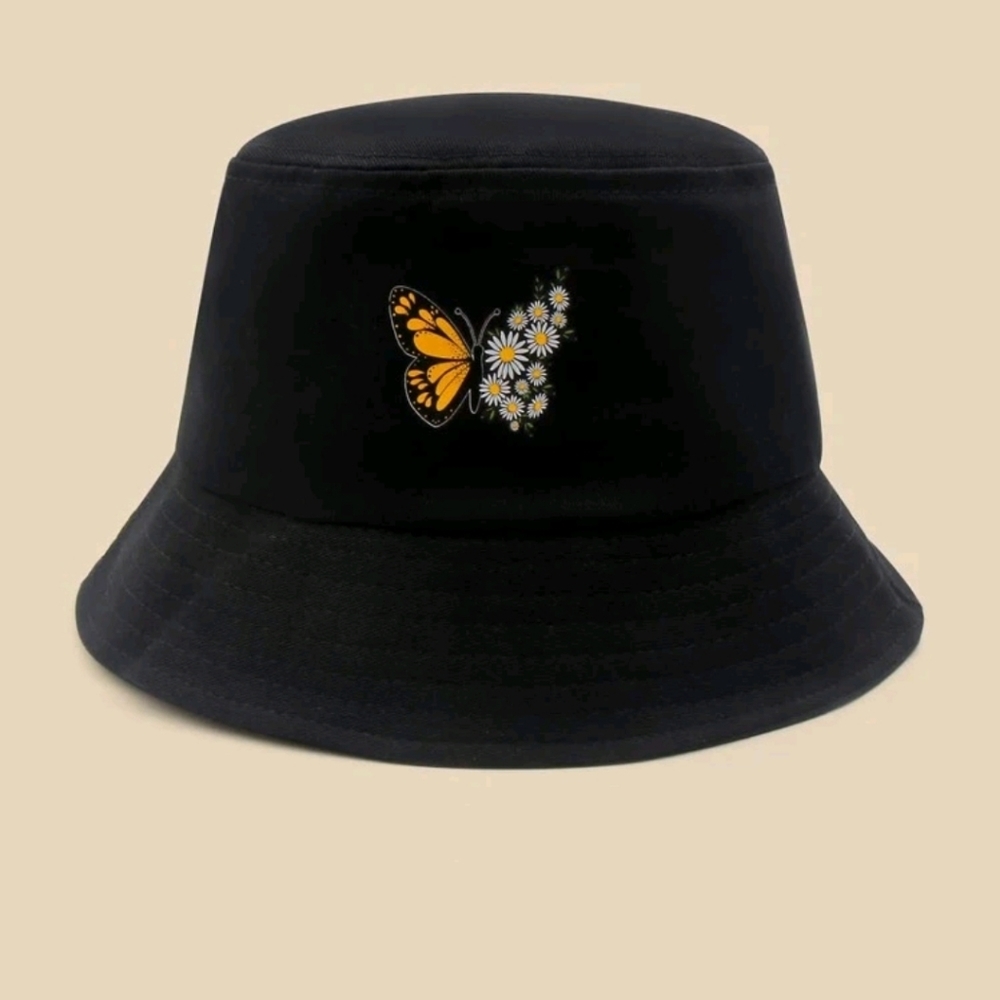 NEW! Packable Bucket hat - BQT butterfly 🦋  flowers graphics - Picture 6 of 10
